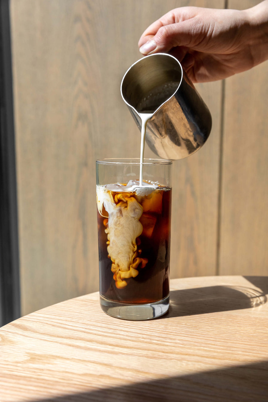 Hario Mizudashi Cold Brewer | Cold Brew Carafe | Brew Cafe Quality Cold Brew from Home | Pouring Cream into Cold Brew | Equator Coffees