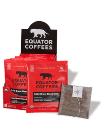 Cold Brew Blend Bag | Cold Brew Single Serve Packets | Equator Cold Brew Sachet with 8 Bag Pack | Equator Coffees
