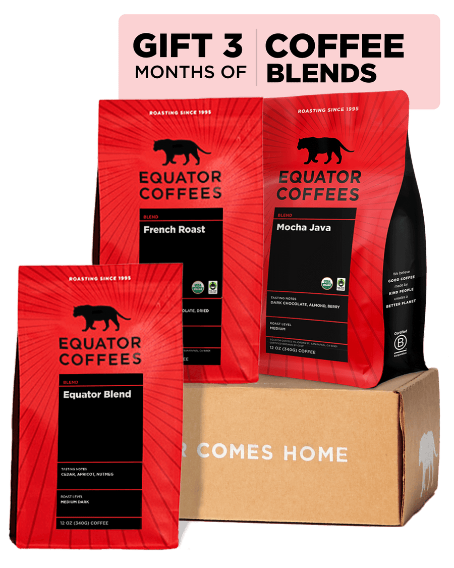 Gift a Coffee Subscription | Coffee Gift Subscription | Three Coffees for Three Months | Gift Coffee Blends | Equator Coffees