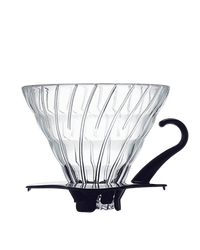 Hario V60 02 Glass Dripper Black | Equator Coffees