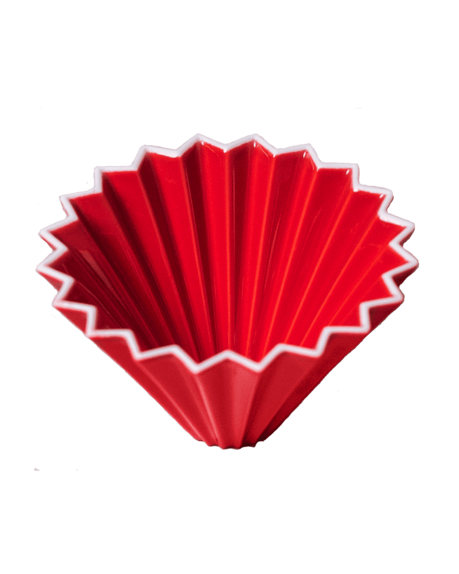 Origami Dripper Scarlet | Medium Origami Dripper Set | Pourover Coffee Set | Scarlet Dripper | Equator Coffees