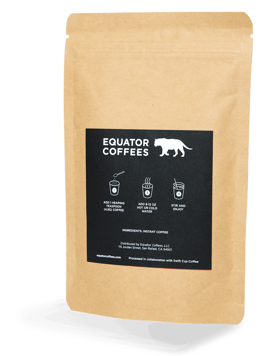 Equator Blend Specialty Instant Coffee | The Best Instant Coffee | Specialty Instant Pack for 25 Servings, 125 grams | Brewing Instructions | | Equator Coffees