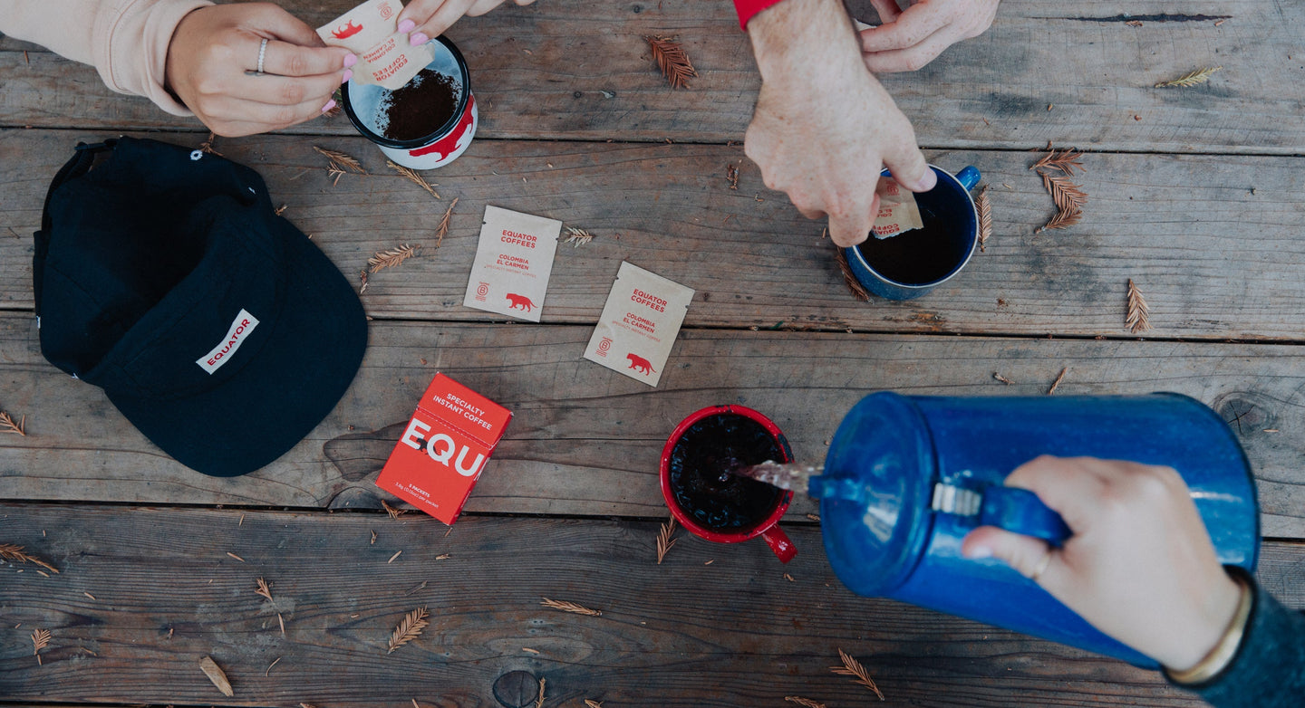 Shop instant coffee packets online with Equator Coffees | Easy to enjoy while traveling, camping, and exploring the outdoors