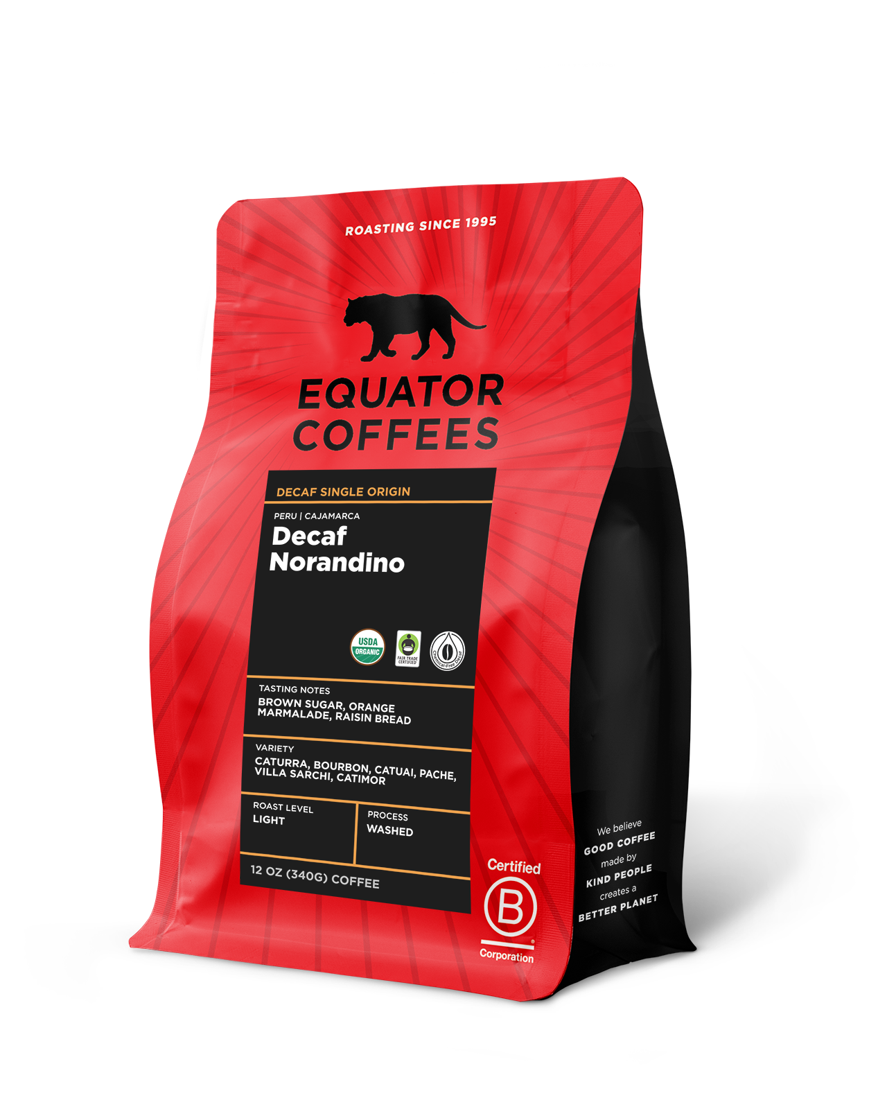 Photo of Decaf Peru Norandino Fair Trade Organic - Whole Bean / 12oz