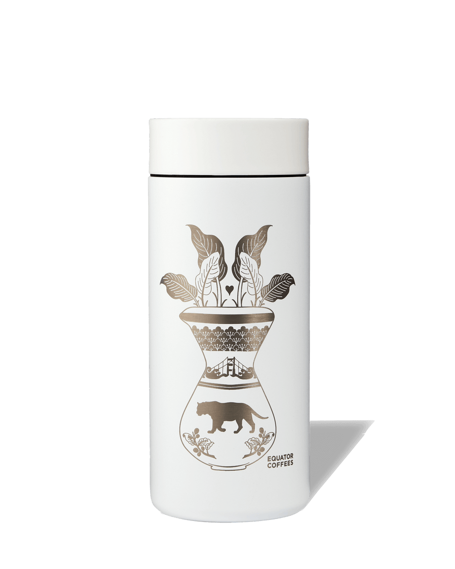 12oz. Equator Coffees Etched MiiR Tumbler | Artwork by Jennie Prosser | Travel Coffee Mug | Equator Coffees