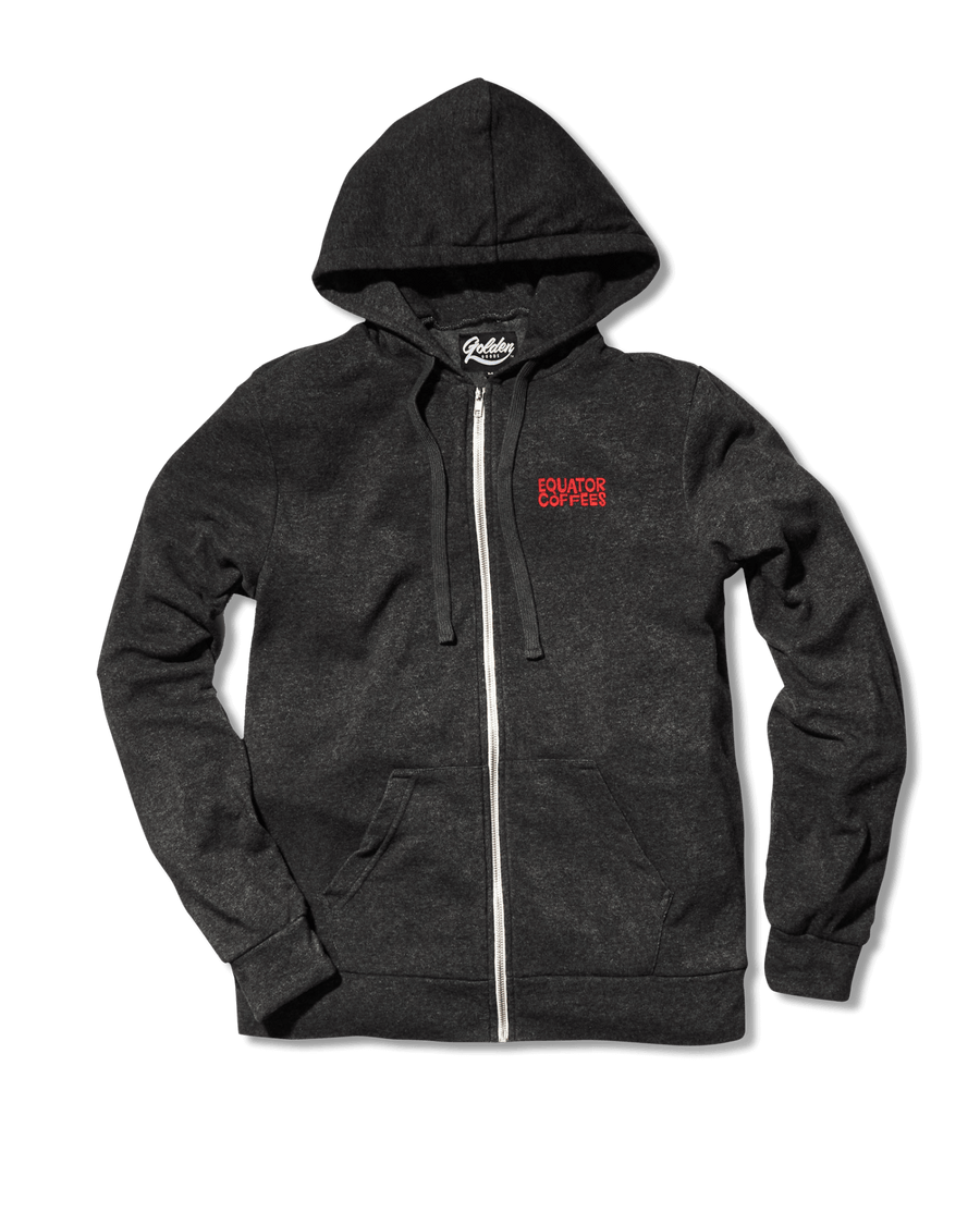 Holiday Zip Hoodie | Equator Holiday Collection | Equator Holiday Blend Sweatshirt | Holiday Sweatshirt | Front of Hoodie | Equator Coffees