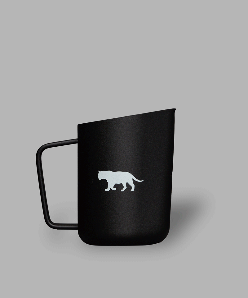 Rotating GIF of Equator Milk Pitcher by MiiR with measuring lines | 8oz | Equator Coffees
