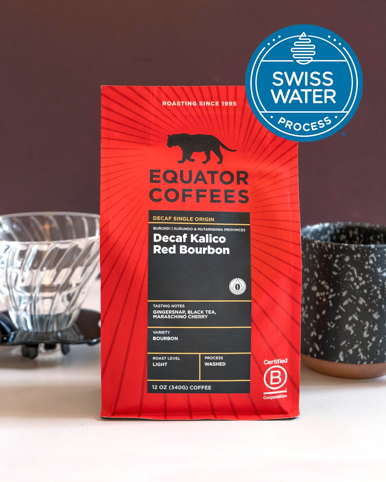 Burundi Decaf Kalico Red Bourbon | 12oz bag of whole bean coffee | Equator Coffees