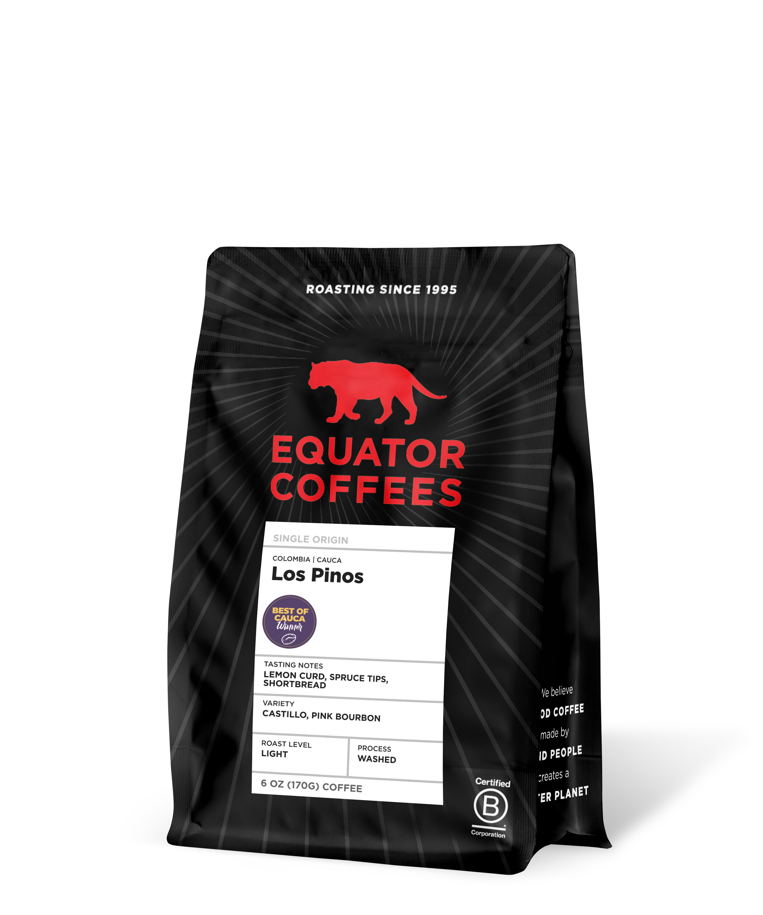 Colombia Los Pinos | 6oz bag of whole bean coffee | Equator Coffees