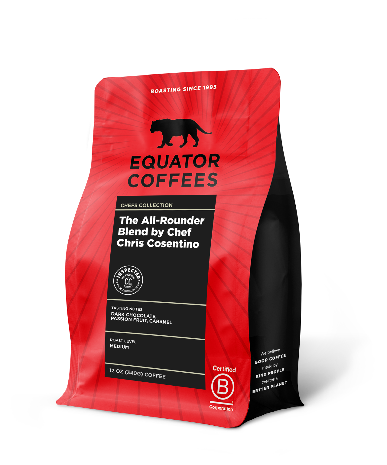 The All-Rounder Blend by Chef Chris Cosentino | 12oz bag of whole bean coffee | Equator Coffees