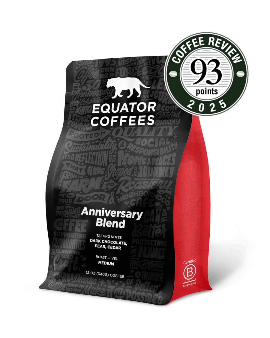 Equator 30th Anniversary Blend | Award-Winning Coffee | 12oz Bag of Whole Bean Coffee | Equator Coffees
