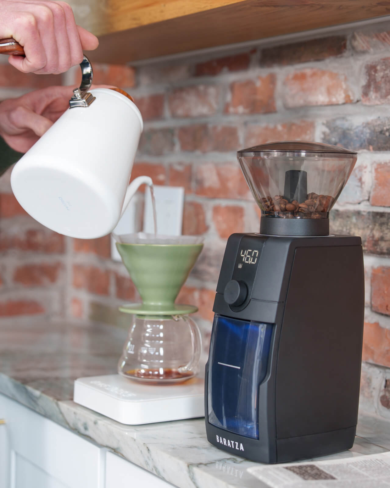 Baratza Encore ESP Pro | Coffee grinder on a kitchen counter | Equator Coffees