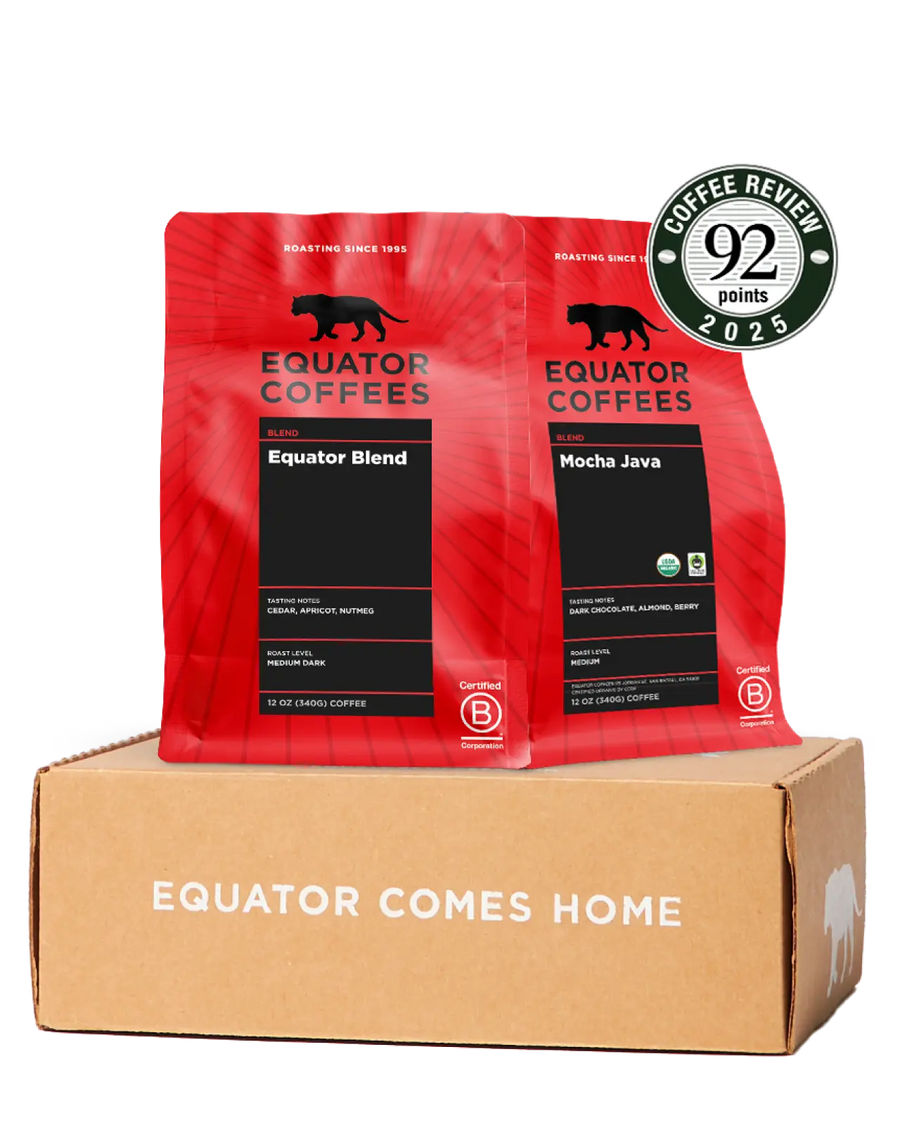 Bestseller Coffee Set | Best Equator Coffees | Two 12oz Bags of Whole Bean Coffee | Equator Coffees