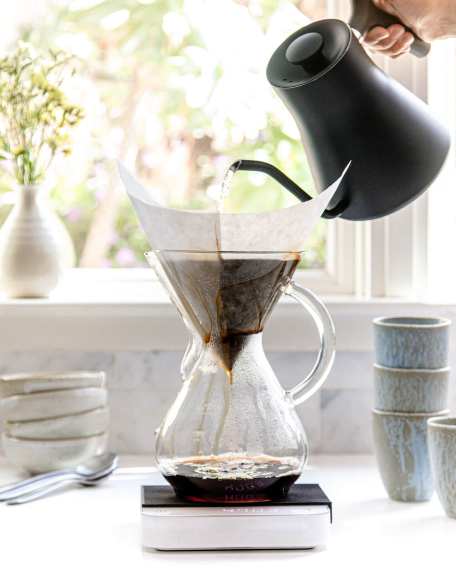 Chemex Starter Kit | Chemex Bundle | Chemex Coffee Bundles | Chemex Coffeemaker | Pouring Chemex Coffee at Home | Equator Coffees