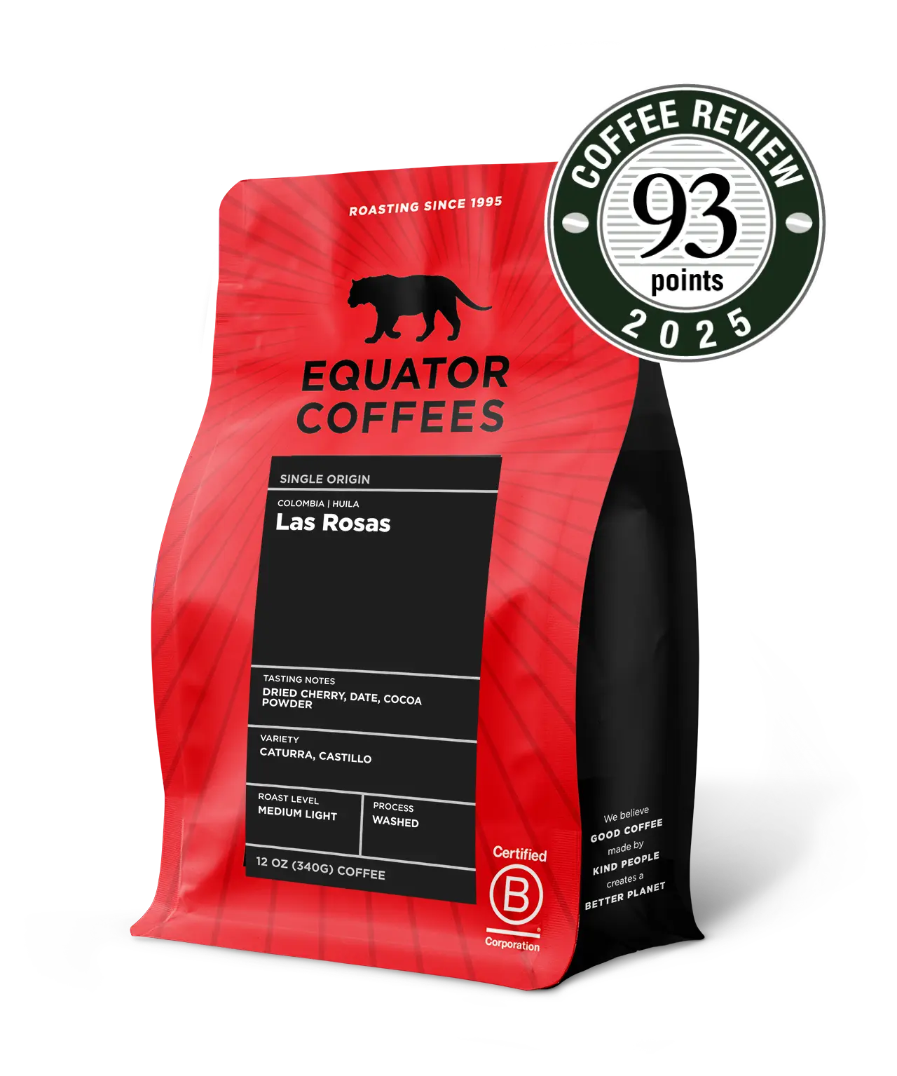 Colombia Las Rosas | Colombian Coffee | 12oz bag of whole bean coffee | Equator Coffees