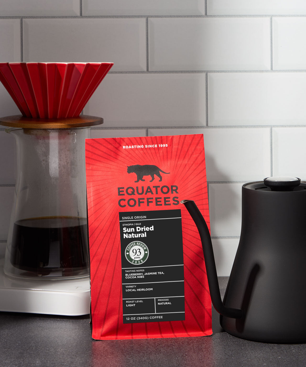 Curated Single Origin Subscription | Light Roast Coffee Subscription | 12oz Bag of Whole Bean Coffee | Equator Coffees
