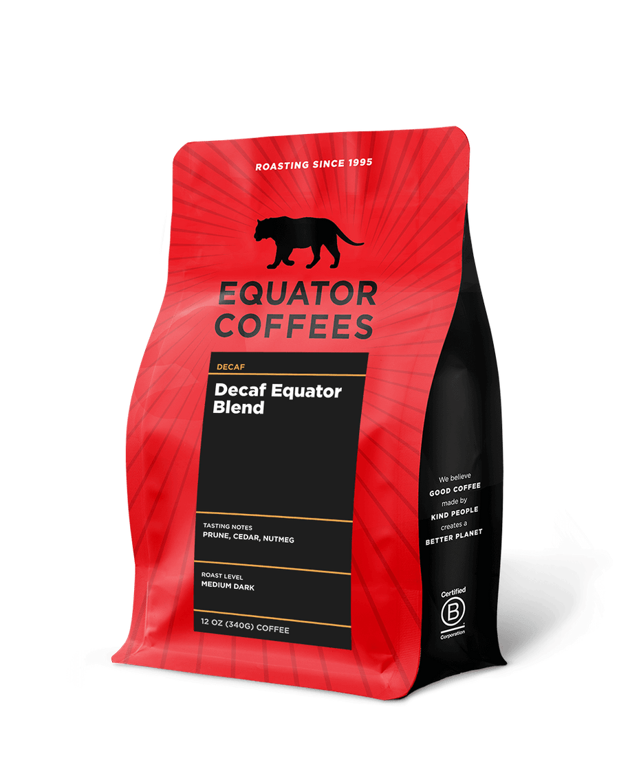 Decaf Equator Blend | Decaf Coffee Blend | 12oz Bag of Whole Bean Coffee | Equator Coffees