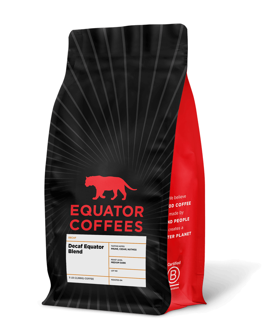 Decaf Equator Blend | Decaf Coffee Blend | 5lb Bag of Whole Bean Coffee | Equator Coffees