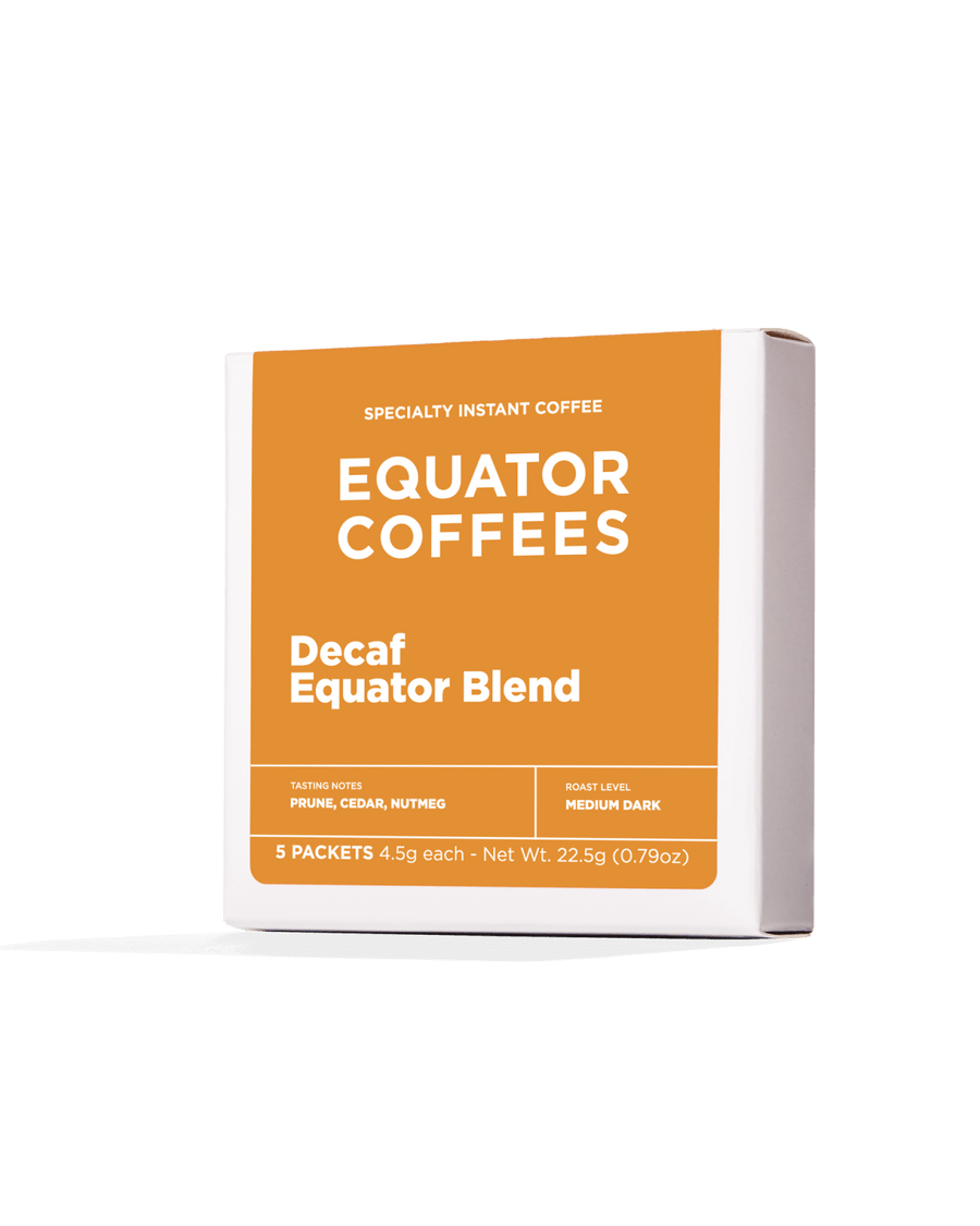 Decaf Equator Blend Instant Coffee Packets | Specialty Instant Coffee Packets | Contains 5 Instant Coffee Packs | Equator Coffees