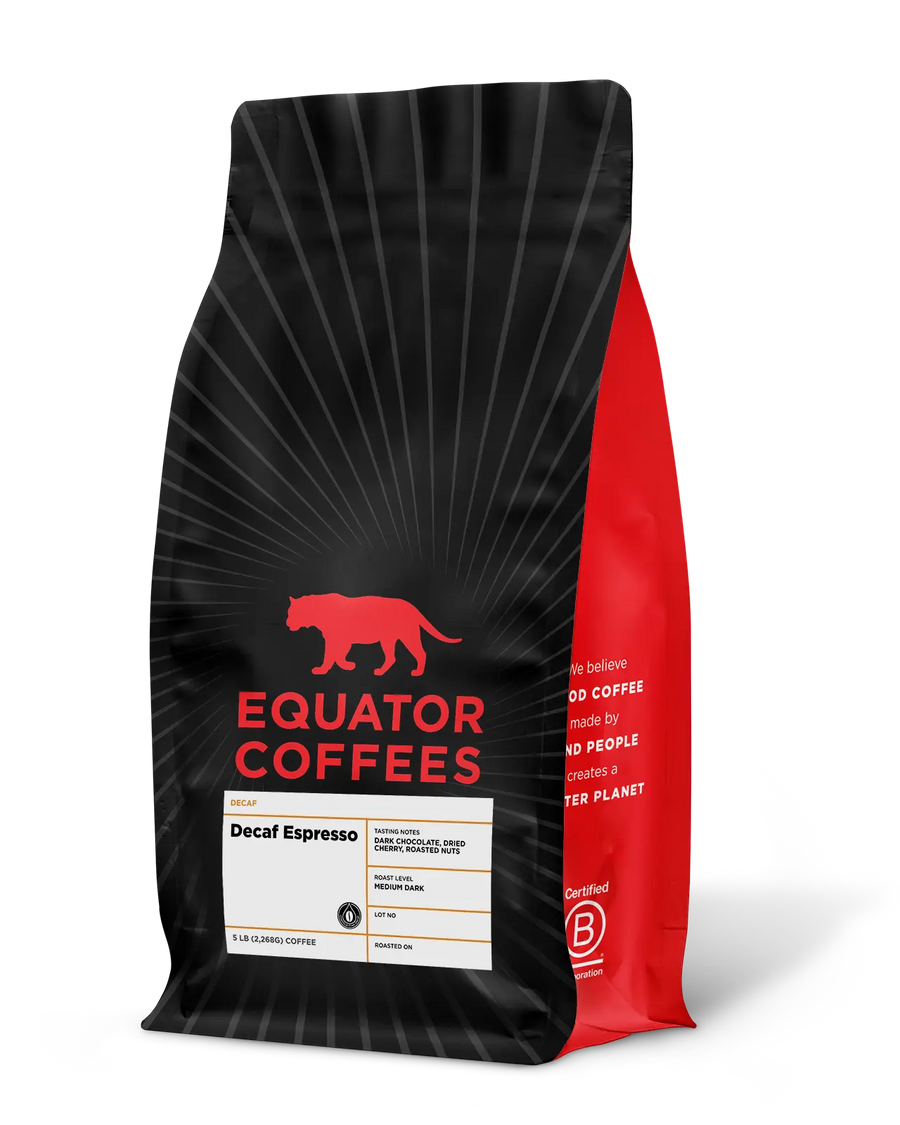 Decaf Espresso | 5lb Bag of Whole Bean Decaf Espresso | Equator Coffees