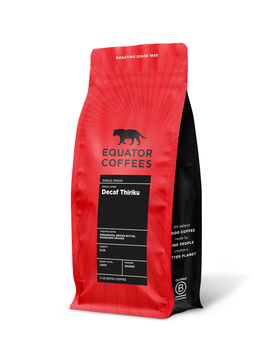 Decaf Kenya Thiriku | Single Origin Decaf Coffee | 2lb Bag of Whole Bean Coffee | Equator Coffees