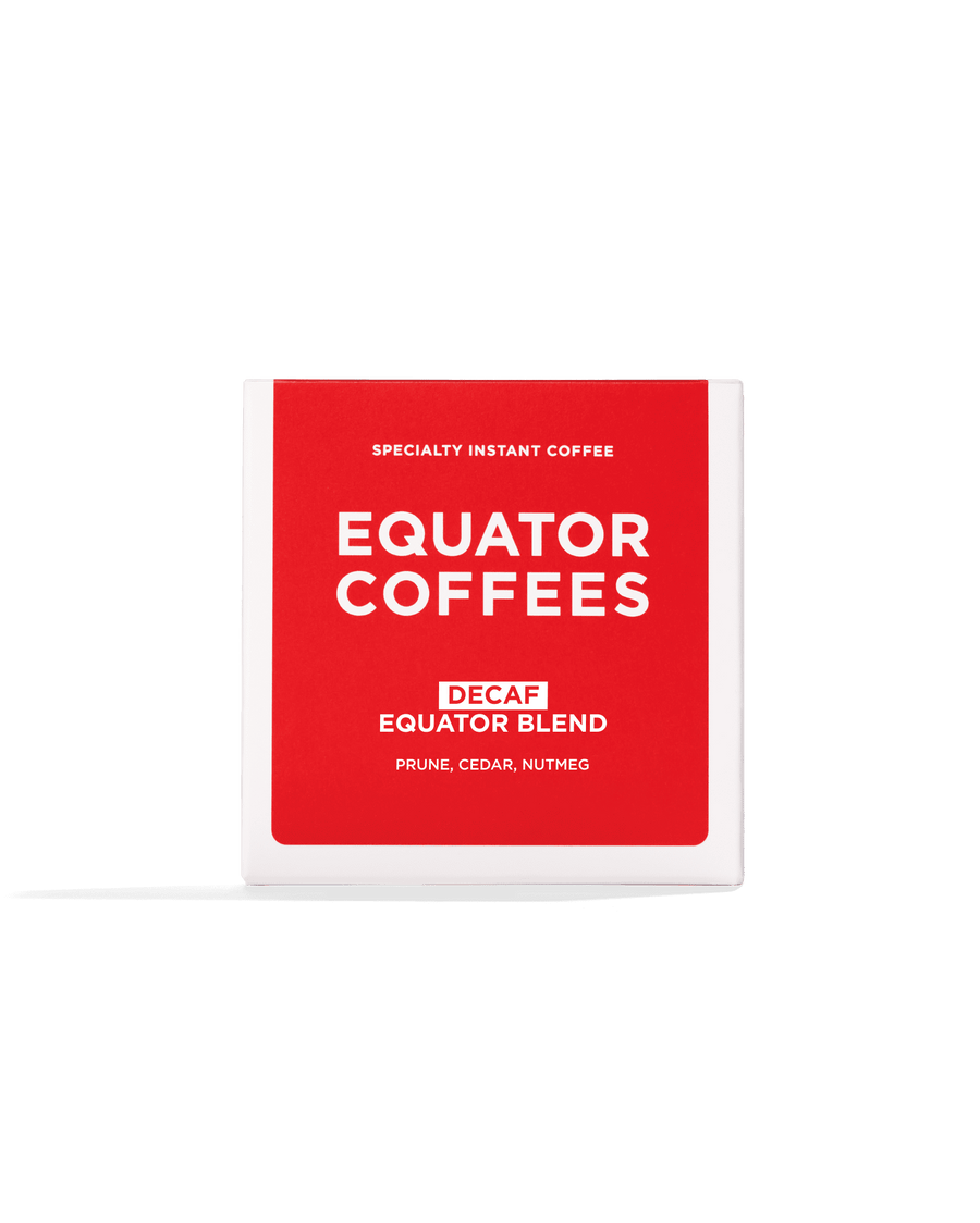 Decaf Equator Blend Instant Coffee Packets | Specialty Decaf Instant Coffee Packets | Tastes like Cedar, Apricot, Nutmeg | Equator Coffees