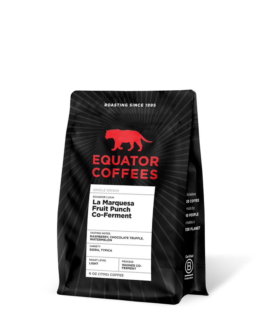 Ecuador La Marquesa Fruit Punch Co-Ferment | fruit macerated coffee | 6oz bag of whole bean coffee | Equator Coffees