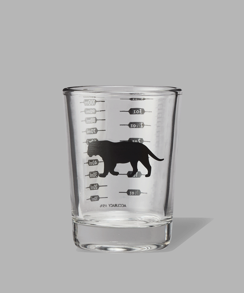Rotating GIF of Equator Tiger Espresso Shot Glass | 4oz | Equator Coffees