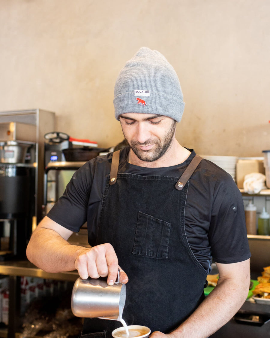 Equator Grey Tab Beanie