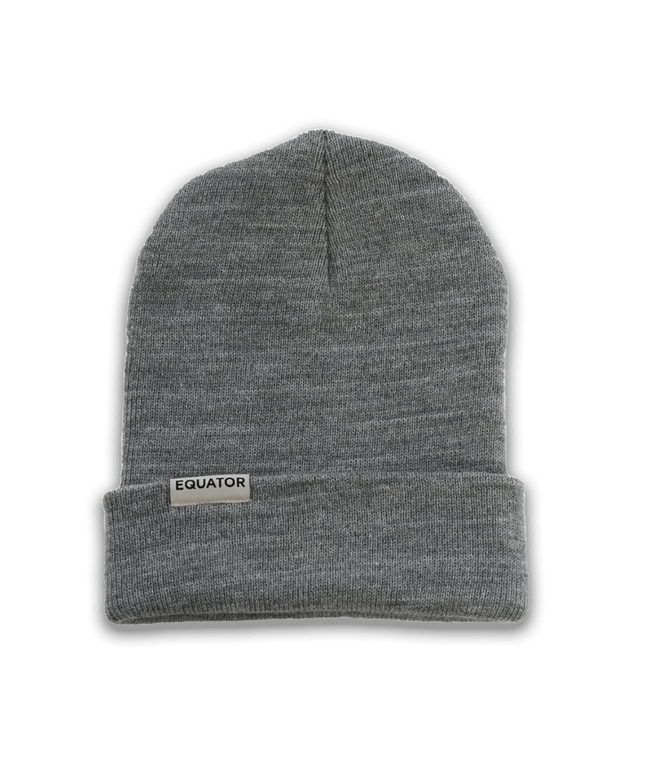 Equator Grey Tab Beanie | Grey Winter Beanie | Equator Coffees Beanie | Equator Coffees