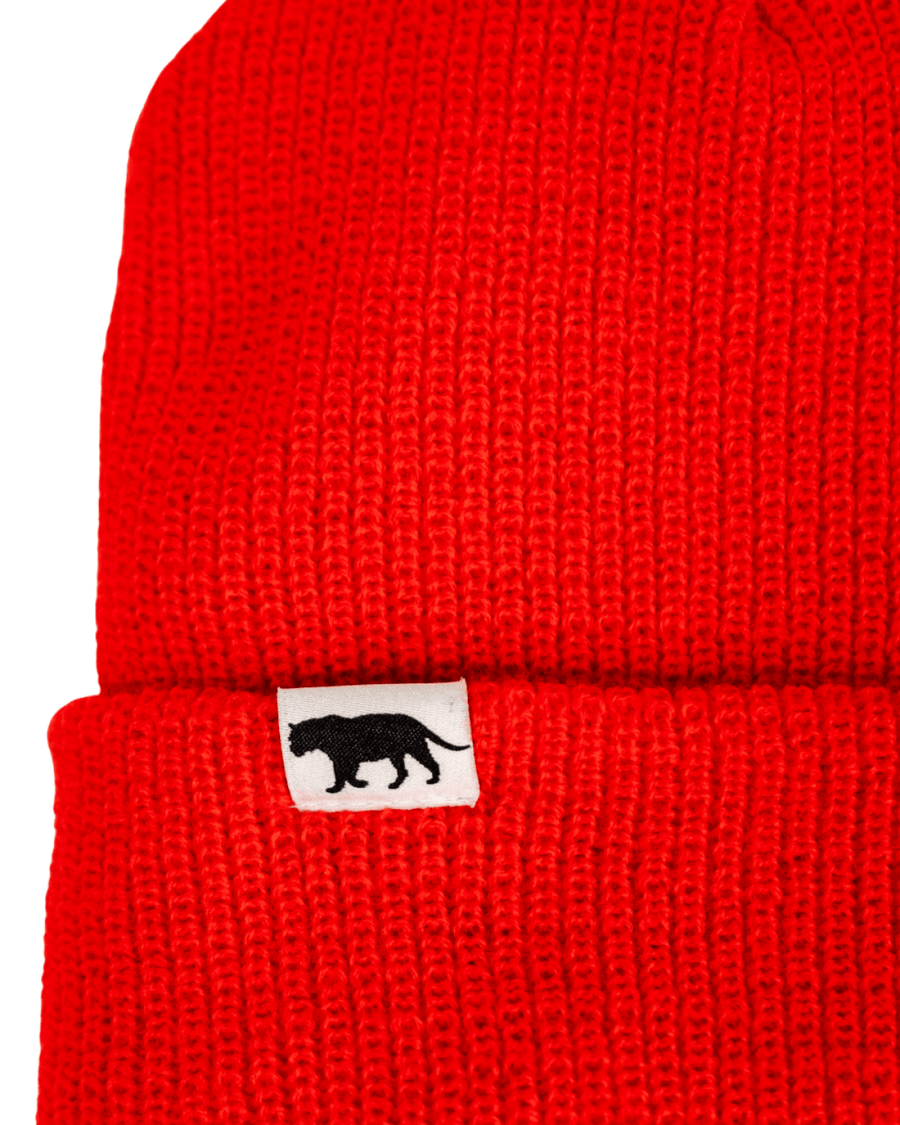 Equator Red Waffle Tiger Beanie
