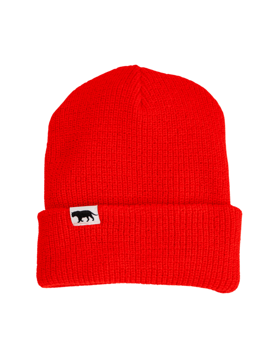 Equator Red Waffle Tiger Beanie