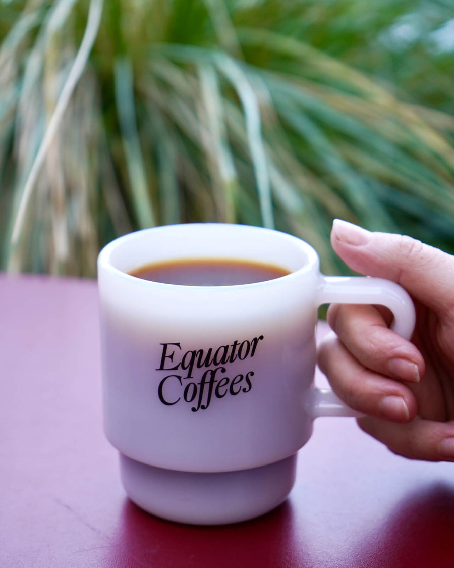 8 oz. Equator Retro Milk Glass Mug