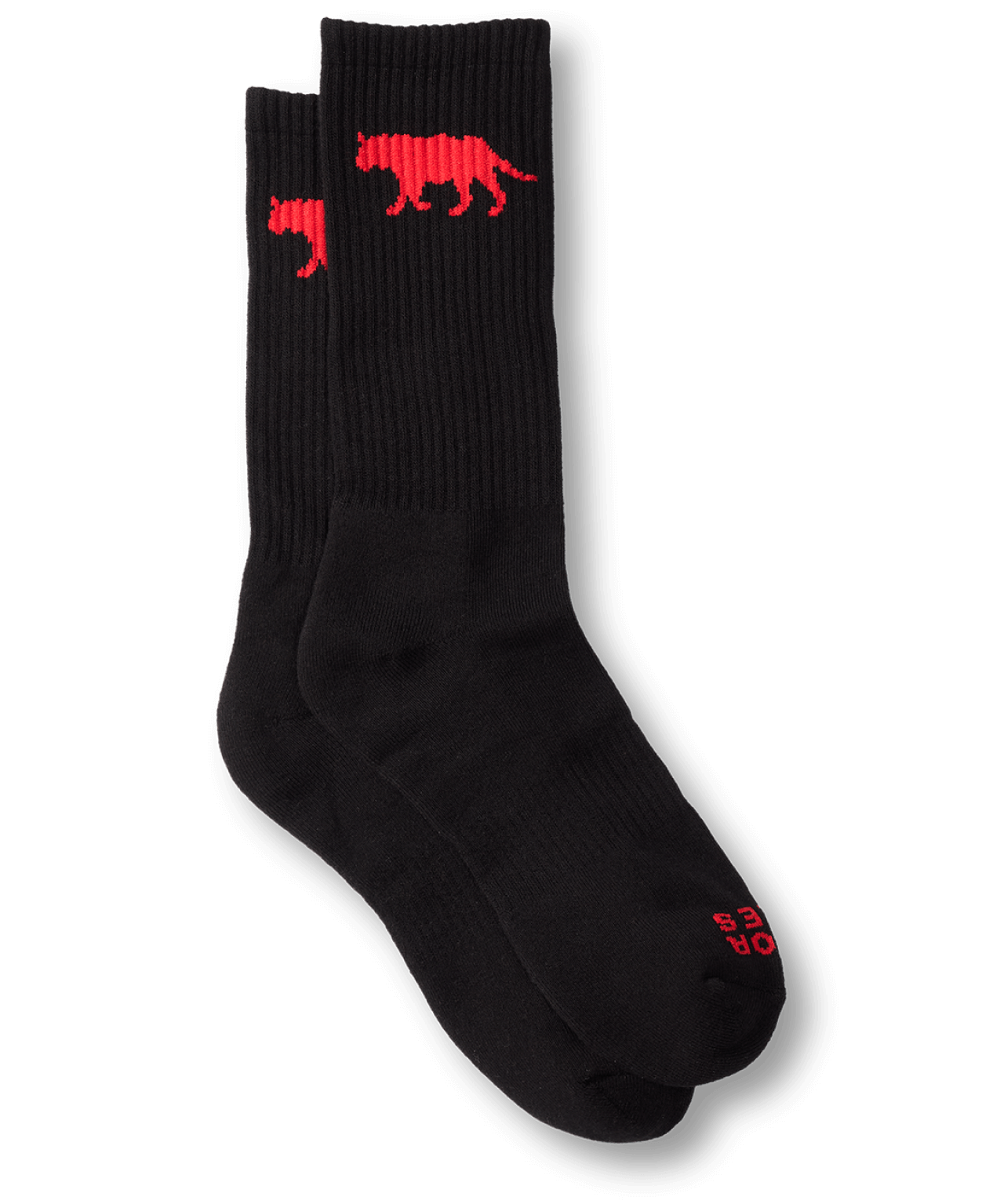 Equator Tiger Performance Socks in Black and Red | Equator Coffees