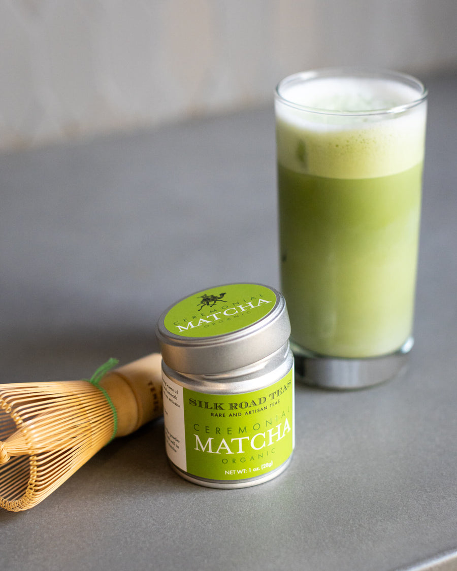 Organic Matcha Tin | Premium Ceremonial Matcha | Equator Matcha Organic | Preparing Matcha with Matcha Tin and Whisk | Equator Coffees