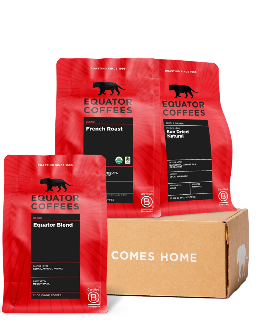 Essential Equator Coffee Set | Three 12oz Bags of Whole Bean Coffee | Equator Coffees