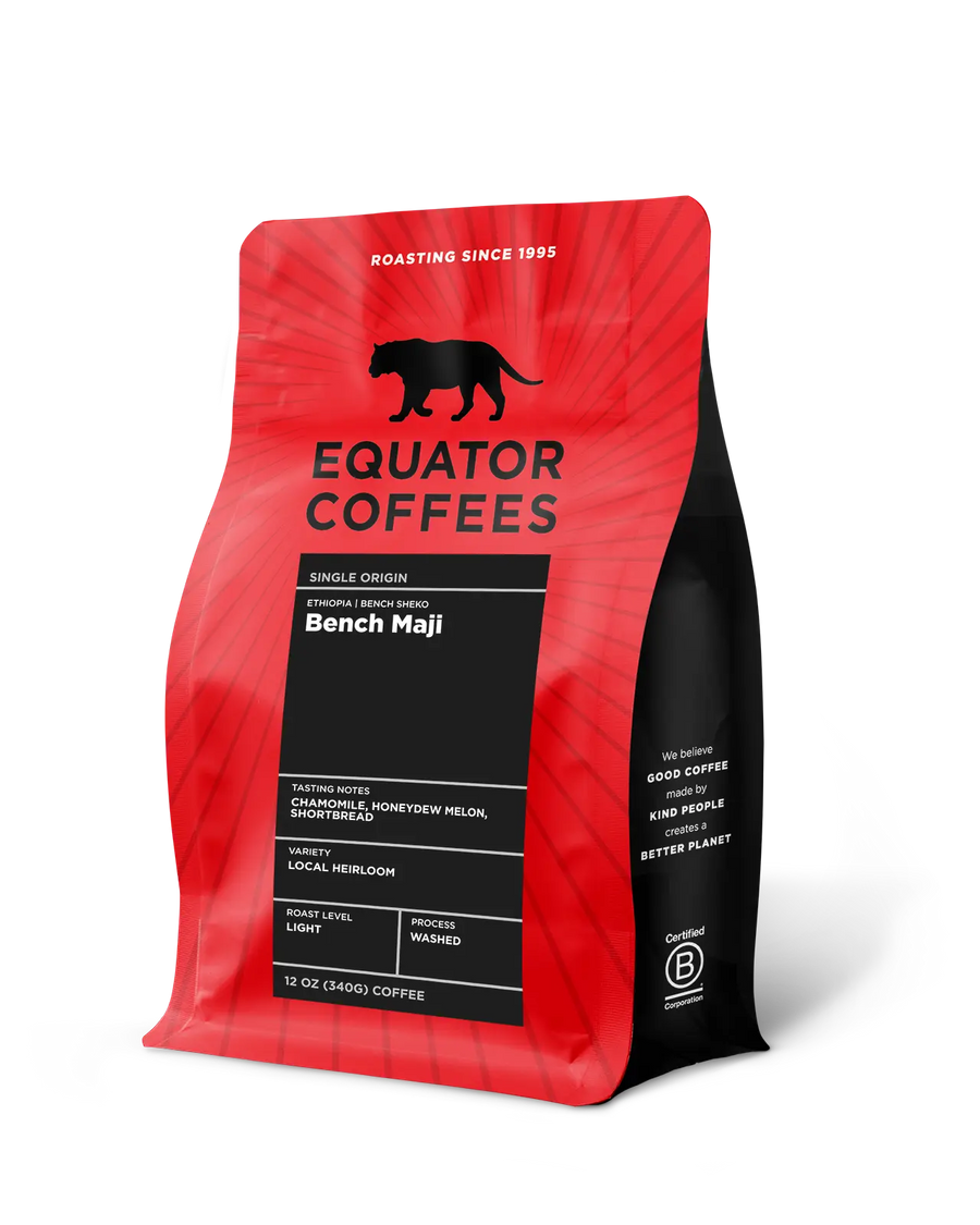 Ethiopia Bench Maji | Traditional Ethiopia Coffee | 12oz bag of whole bean coffee | Equator Coffees