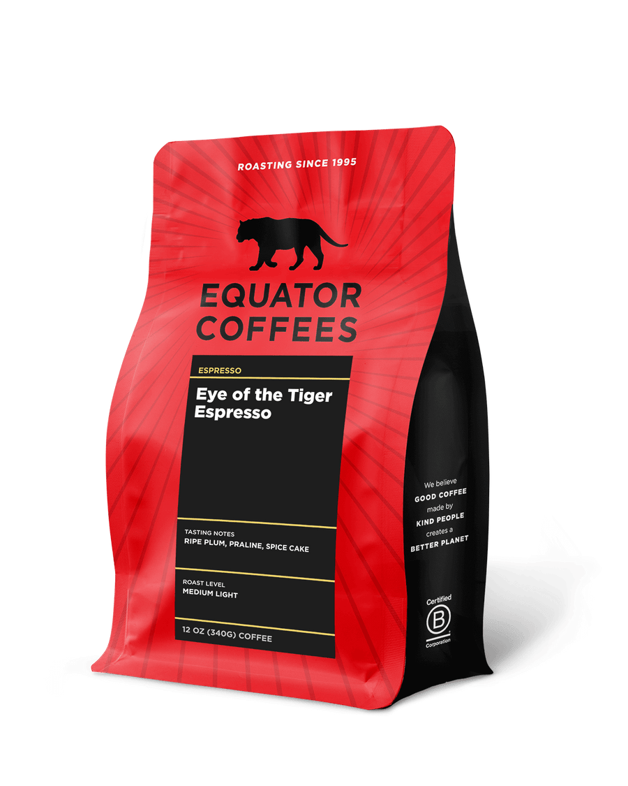 Eye of the Tiger Espresso | Seasonal Espresso | Fruity Espresso | 12oz Bag of Whole Espresso Beans | Equator Coffees
