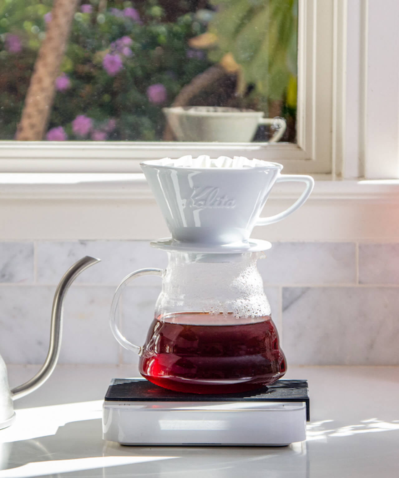 Hario V60 Glass Range Server | Glass Coffee Server | Hario Coffee Server with Pourover Coffee | Equator Coffees