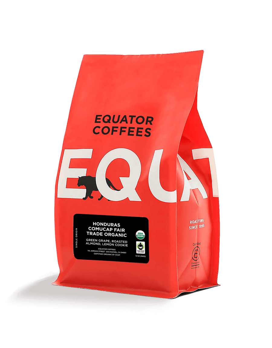 Honduras COMUCAP Coffee | FTO Coffee | Fiar Trade Coffee | Organic Coffee | Honduras Coffee | Coffee from Honduras | 12oz. Whole Bean coffee bag | Equator Coffees