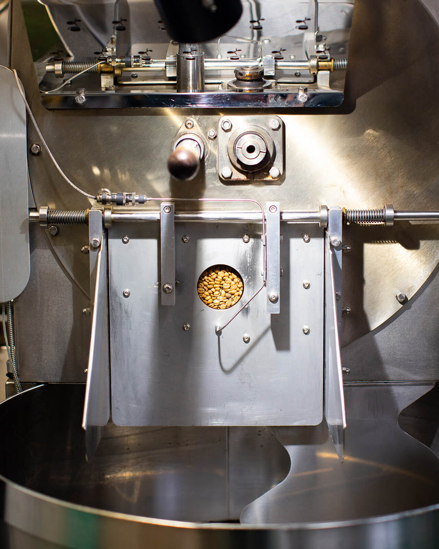 Loring Smart Roaster finishing a batch of coffee for our Light Roast Rarities Set | Equator Coffees