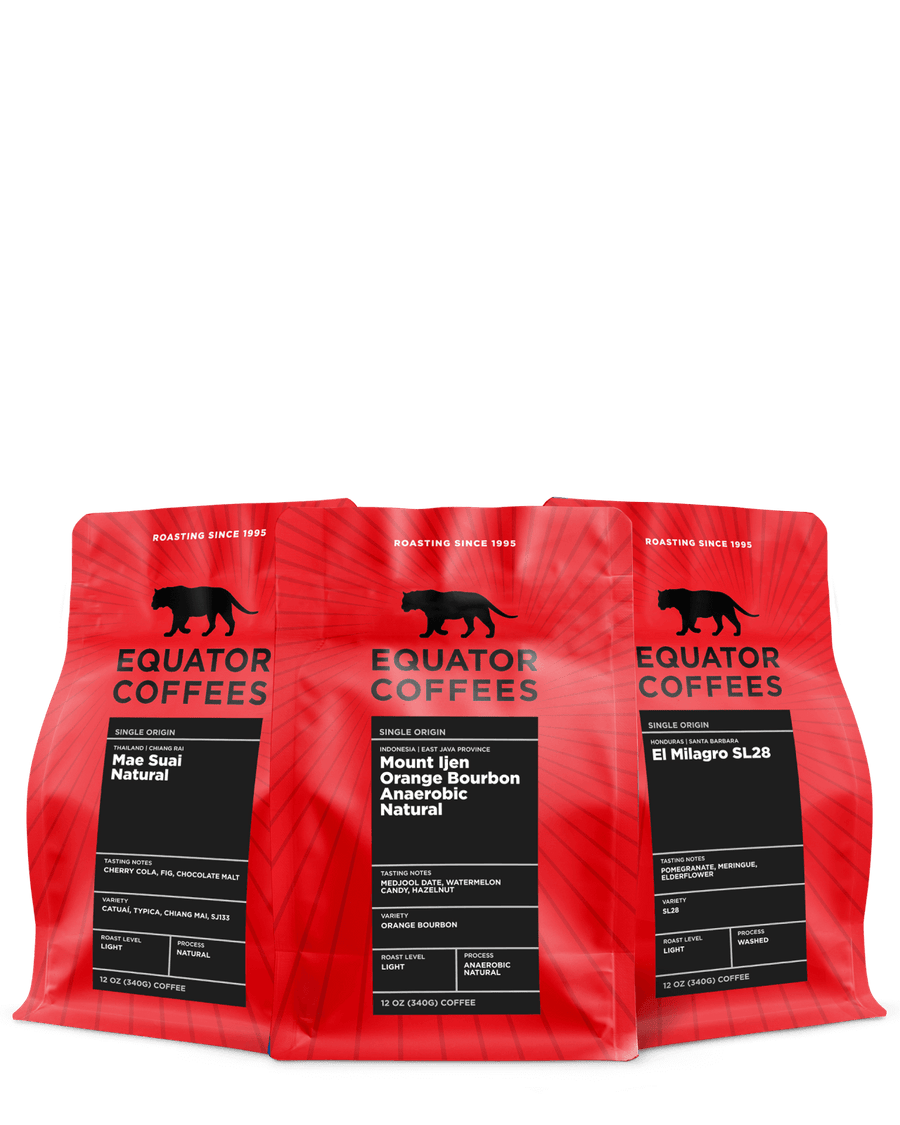 Light Roast Rarities Set | Three coffees from Costa Rica, Eat Java, and Honduras | Equator Coffees