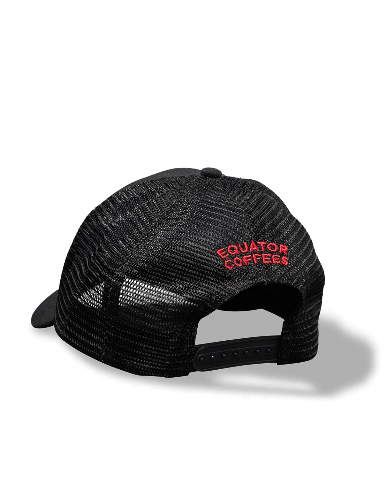 Equator Red Tiger Trucker Hat | Back of Black Cap | Equator Coffees