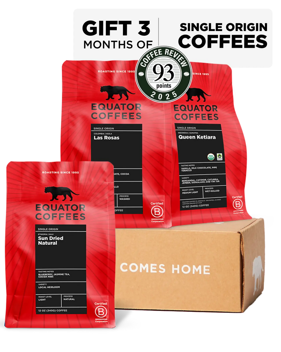 Single Origin Coffee Subscription Gift | Gift Light Roast Coffee | Equator Coffees