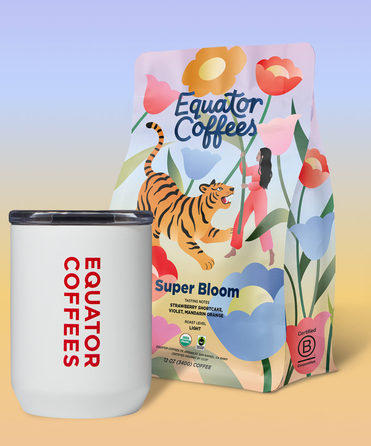 Equator Coffee Tumbler and 12oz Bag of Super Bloom Coffee | Equator Coffees