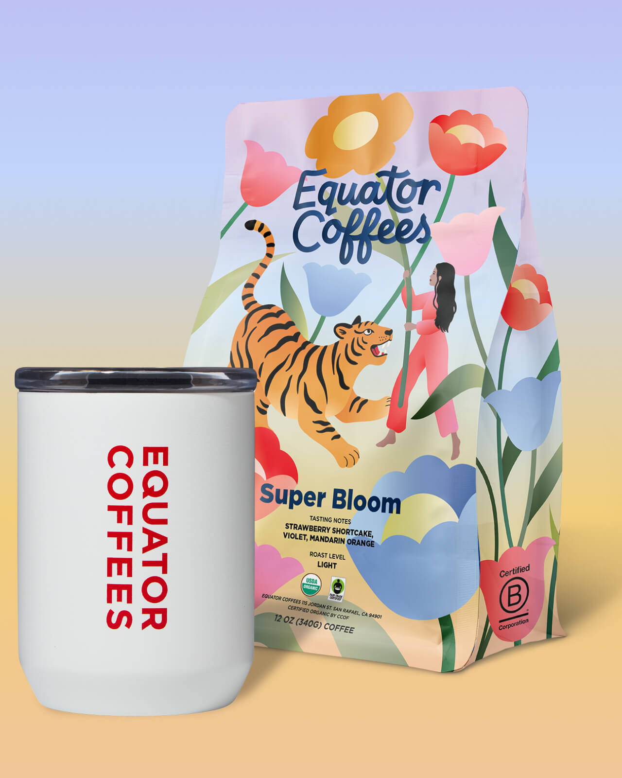 Equator Coffee Tumbler and 12oz Bag of Super Bloom Coffee | Equator Coffees