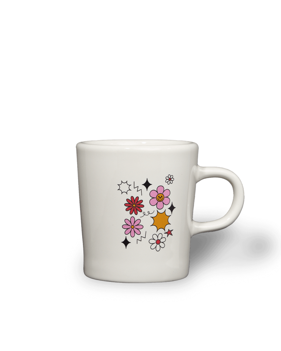 Super Bloom Diner Mug 9oz. | Flower and Tiger Coffee Mug | Back of Mug | Equator Coffees