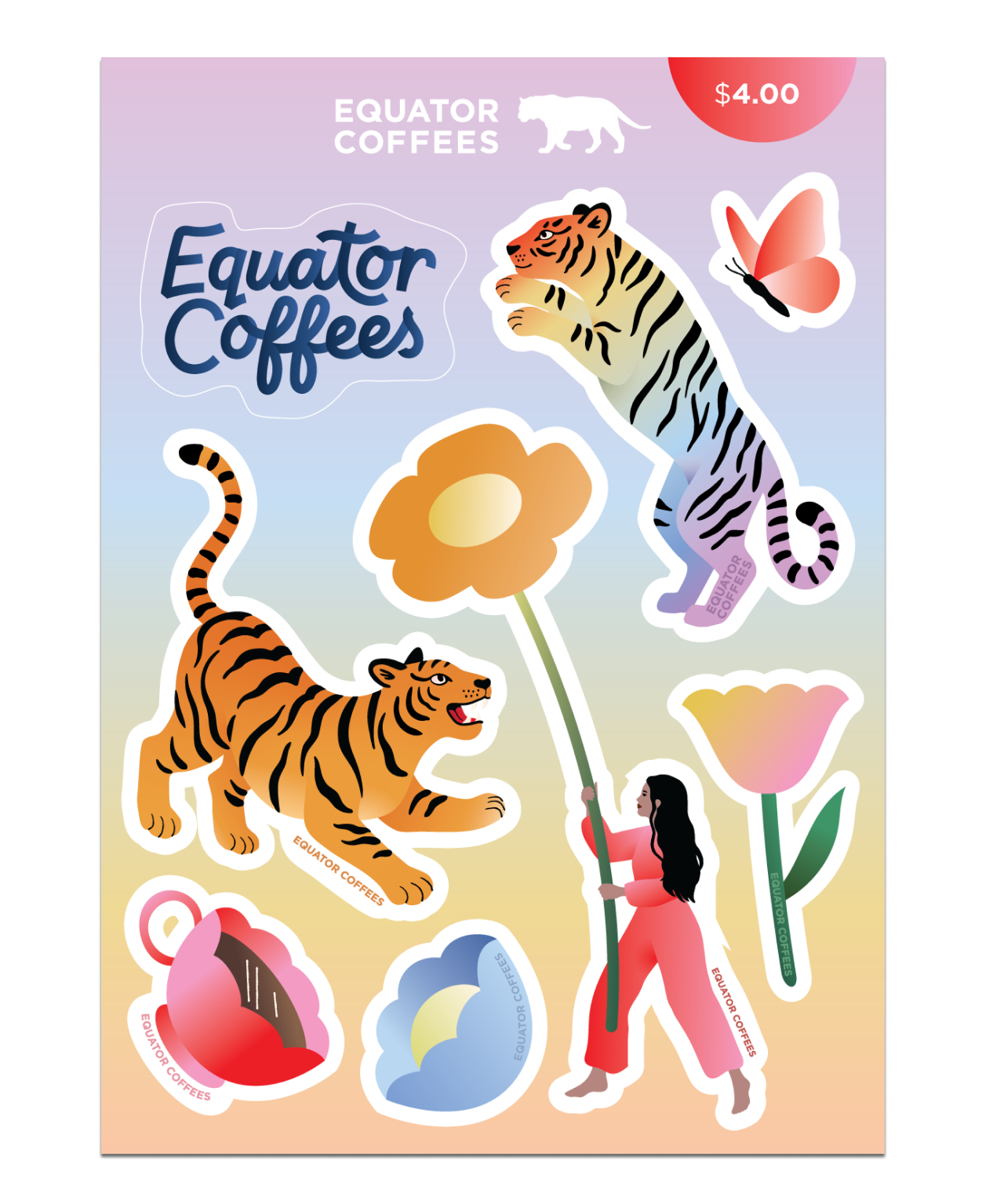 Super Bloom Sticker Sheet | Equator Coffees