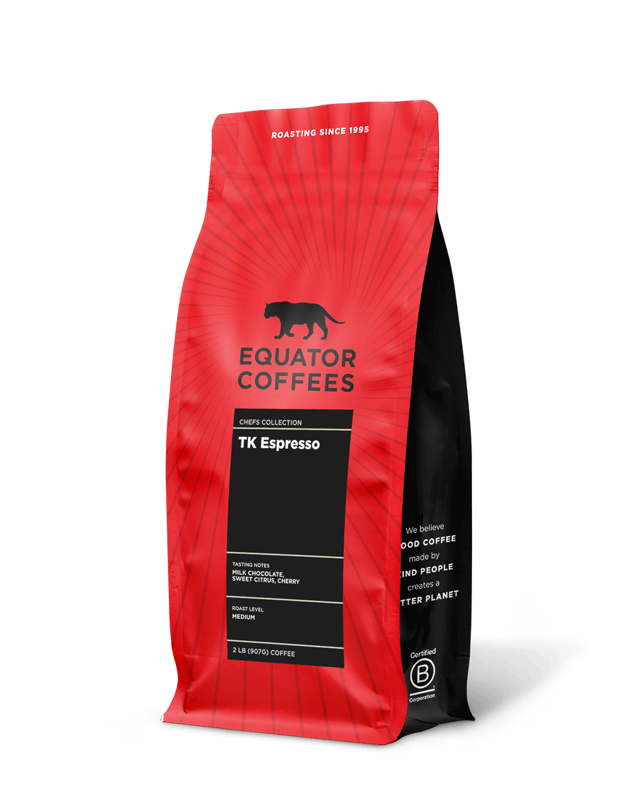 TK Espresso | Thomas Keller Espresso | French Laundry Espresso | Michelin Star Espresso | 2lb Bag of Whole Bean Espresso | Equator Coffees