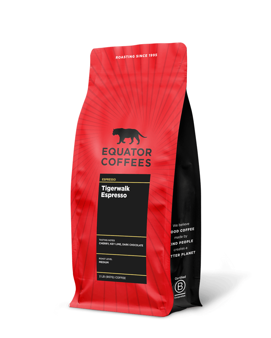 Tigerwalk Espresso | Medium Roast Espresso | Award-Winning Espresso | 2lb Bag of Whole Bean Espresso | Equator Coffees